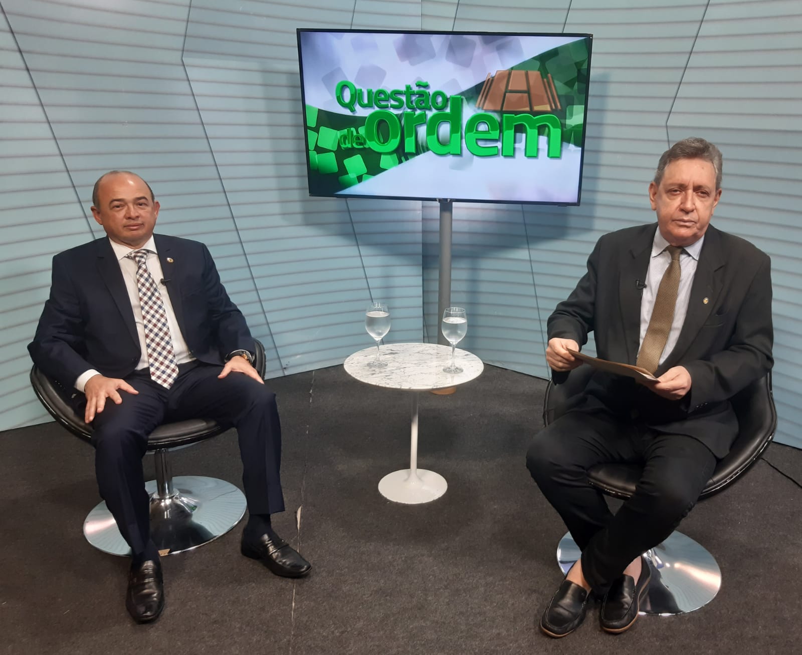 Deputado Sérgio Aguiar e jornalista Renato Abreu