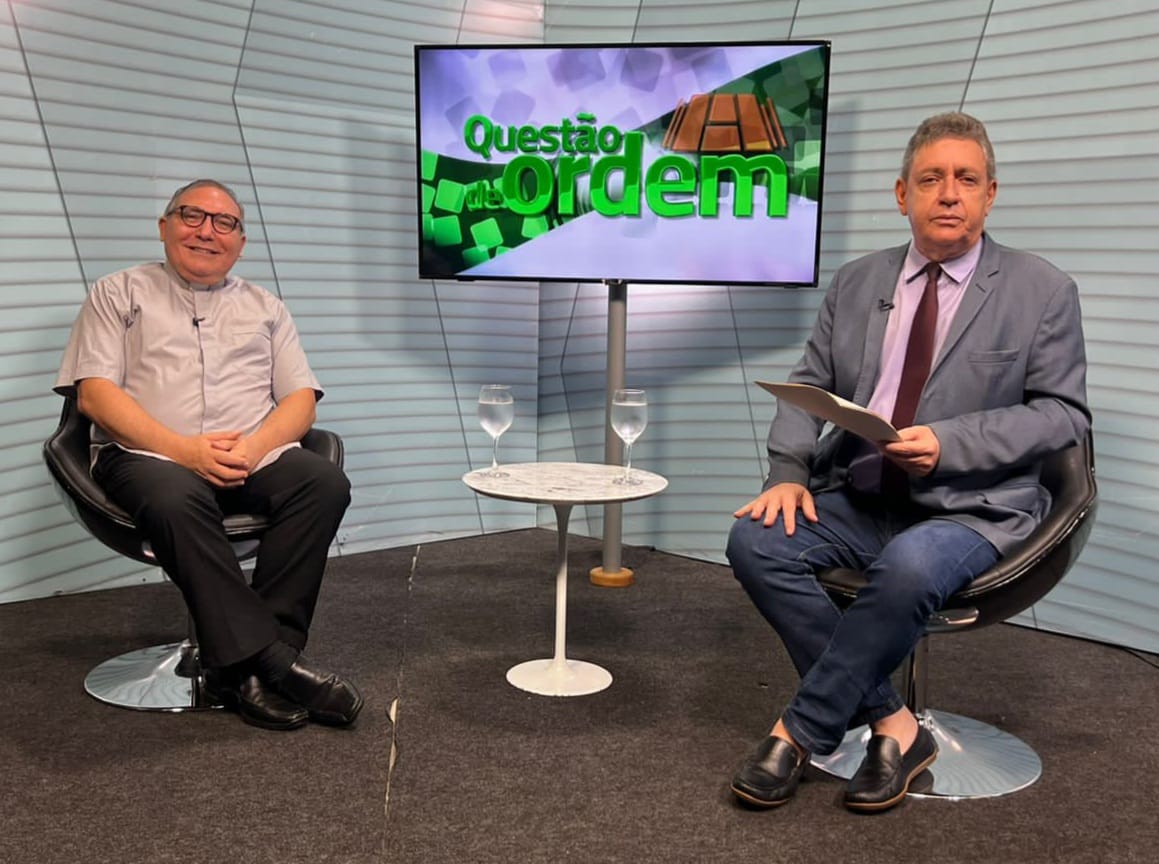 Padre Eugênio Paccelli e jornalista Renato Abreu