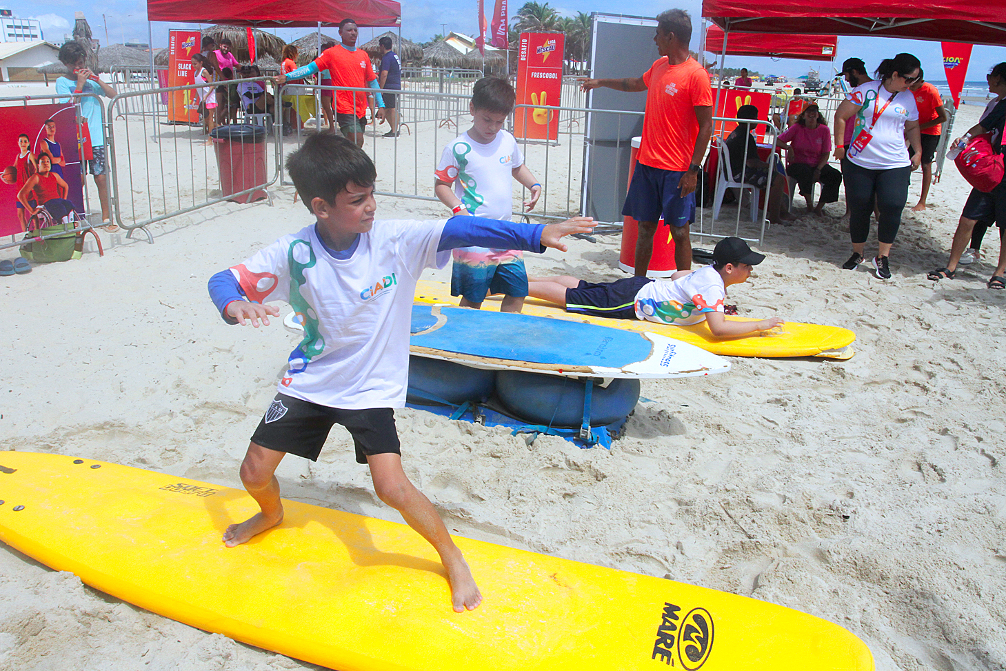 Crianças atendidas pelo Ciade participam da Liga Esportiva Nescau