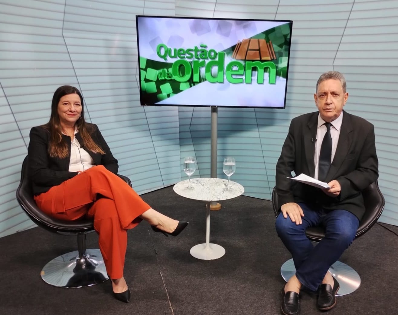 Deputada Lia Gomes e jornalista Renato Abreu