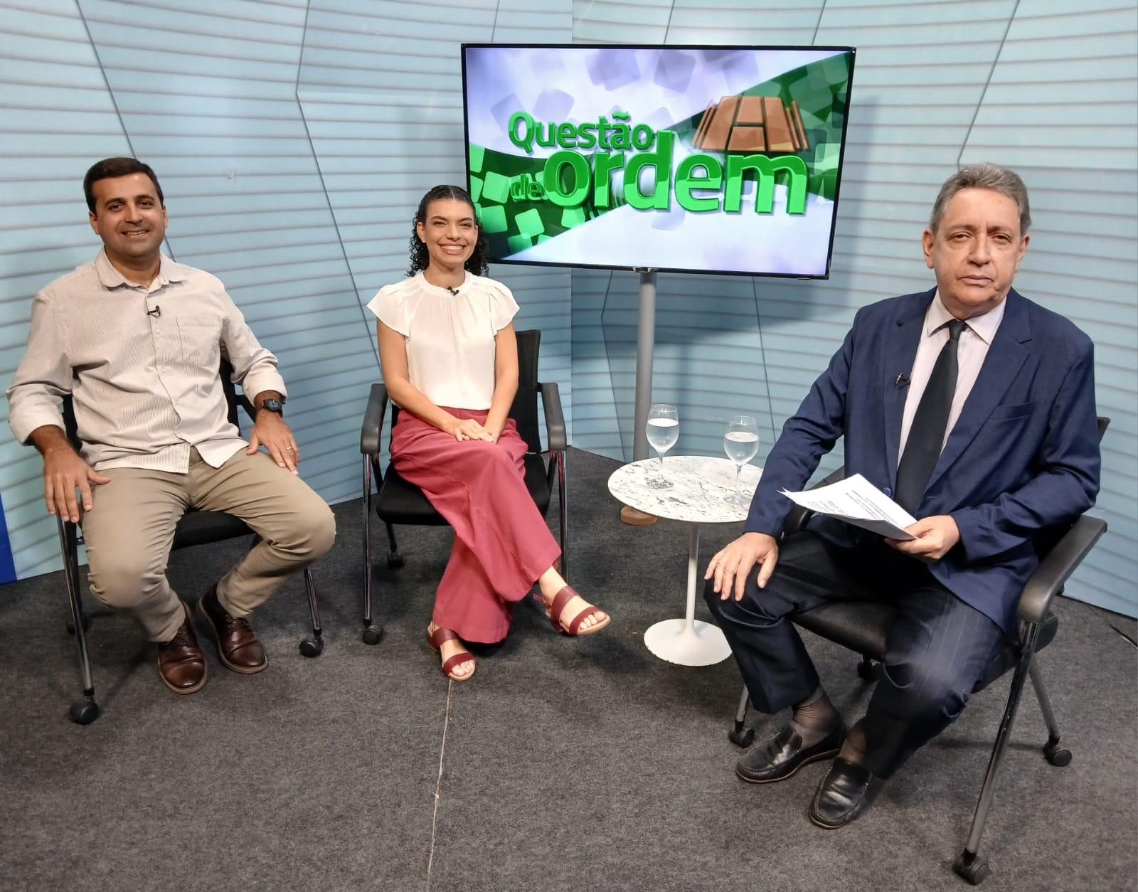 Jornalistas Rafael Luis Azevedo, Tarciana Campos e Renato Abreu
