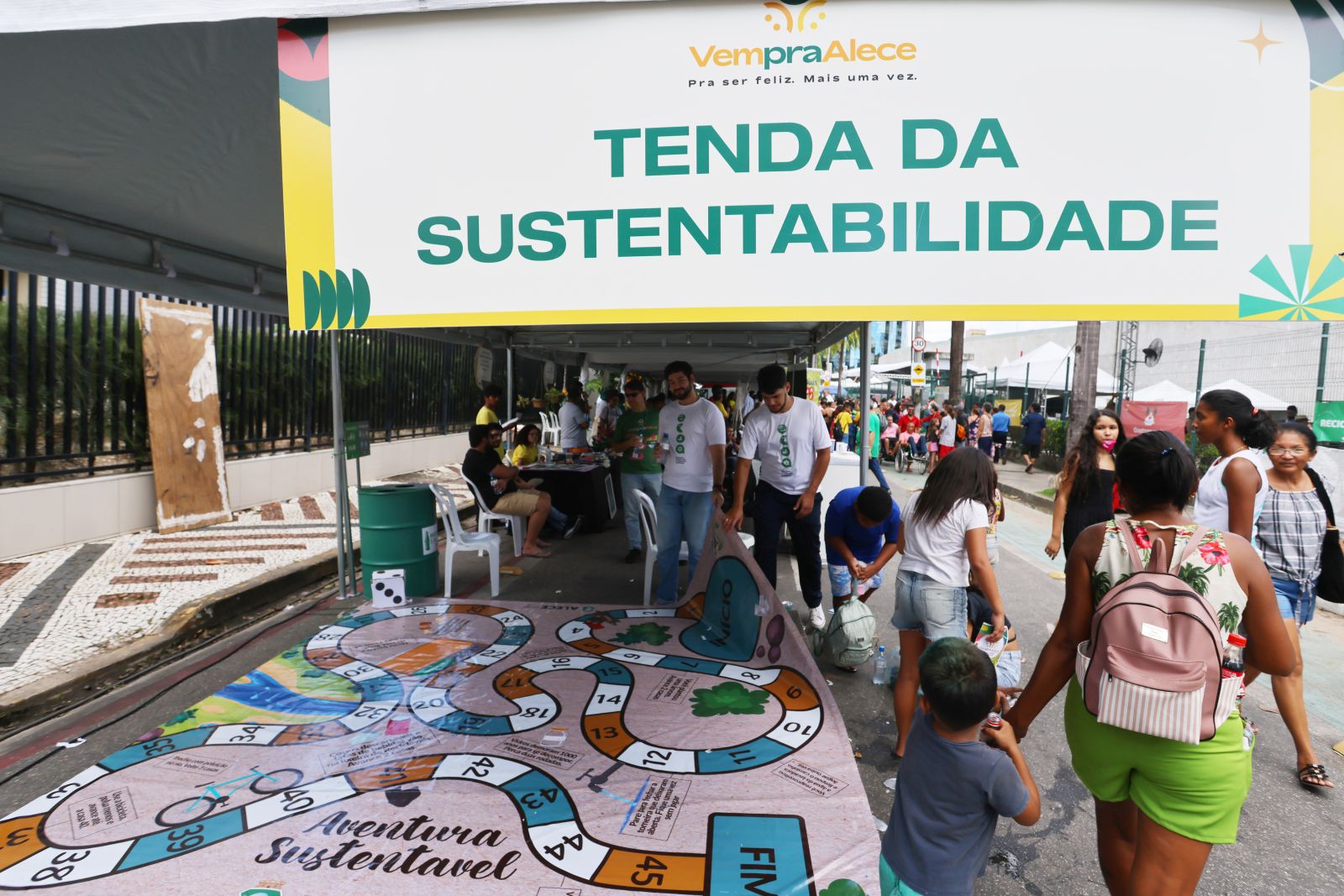 Tenda da Sustentabilidade, atração do “Vem pra Alece”, realizada em abril - Foto: Marcos Moura
