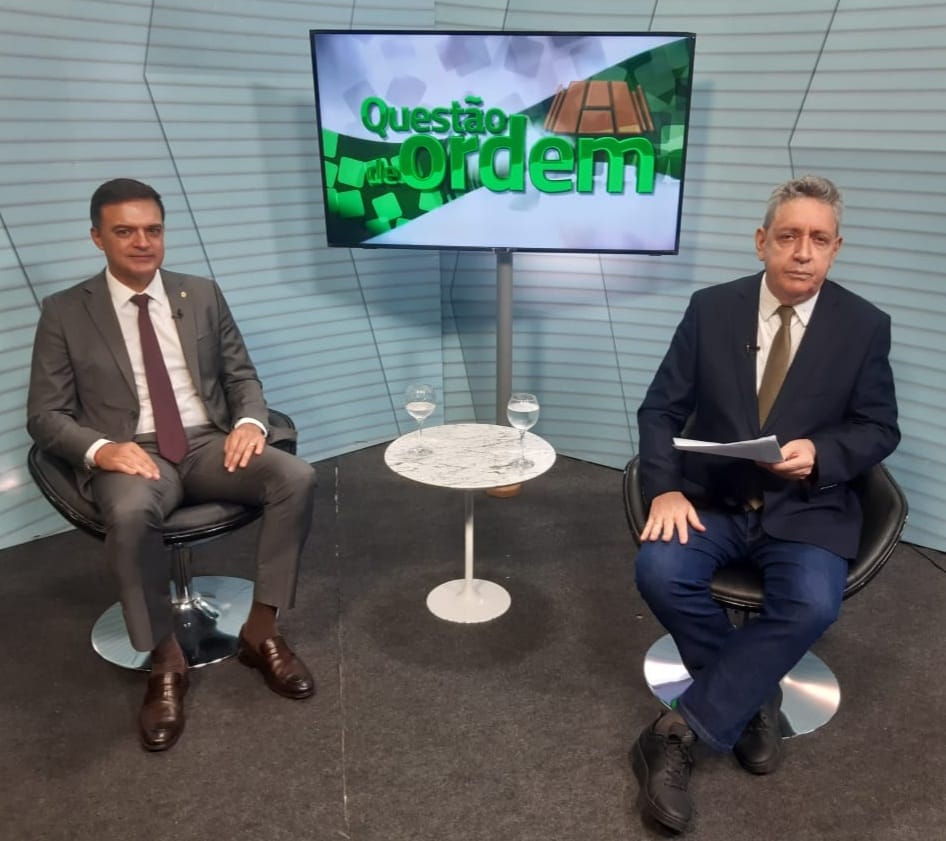 Deputado Fernando Santana e o jornalista Renato Abreu