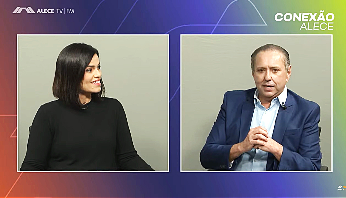 Jornalista Kézya Diniz entrevista o secretário Domingos Filho