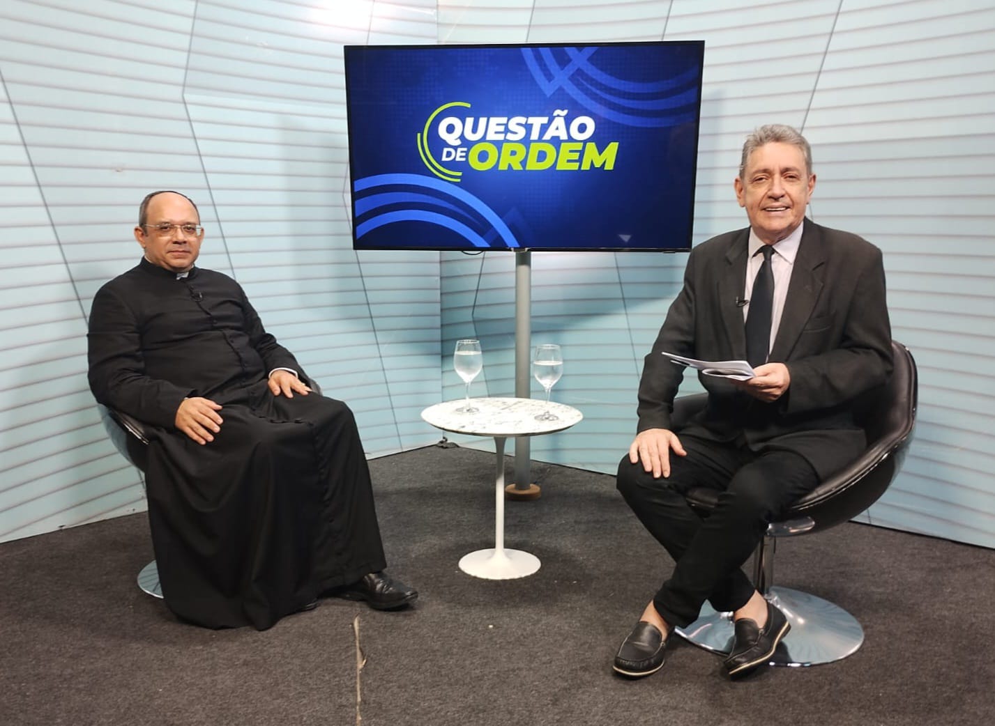 Padre Rafhael Maciel e jornalista Renato Abreu