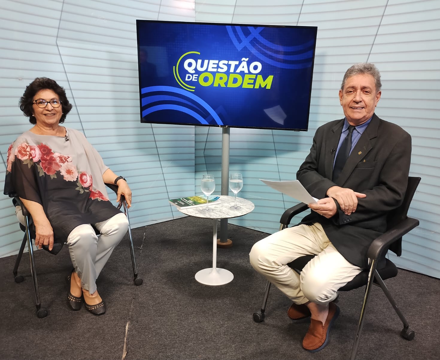 x-deputada constituinte Maria Dias e jornalista Renato Abreu