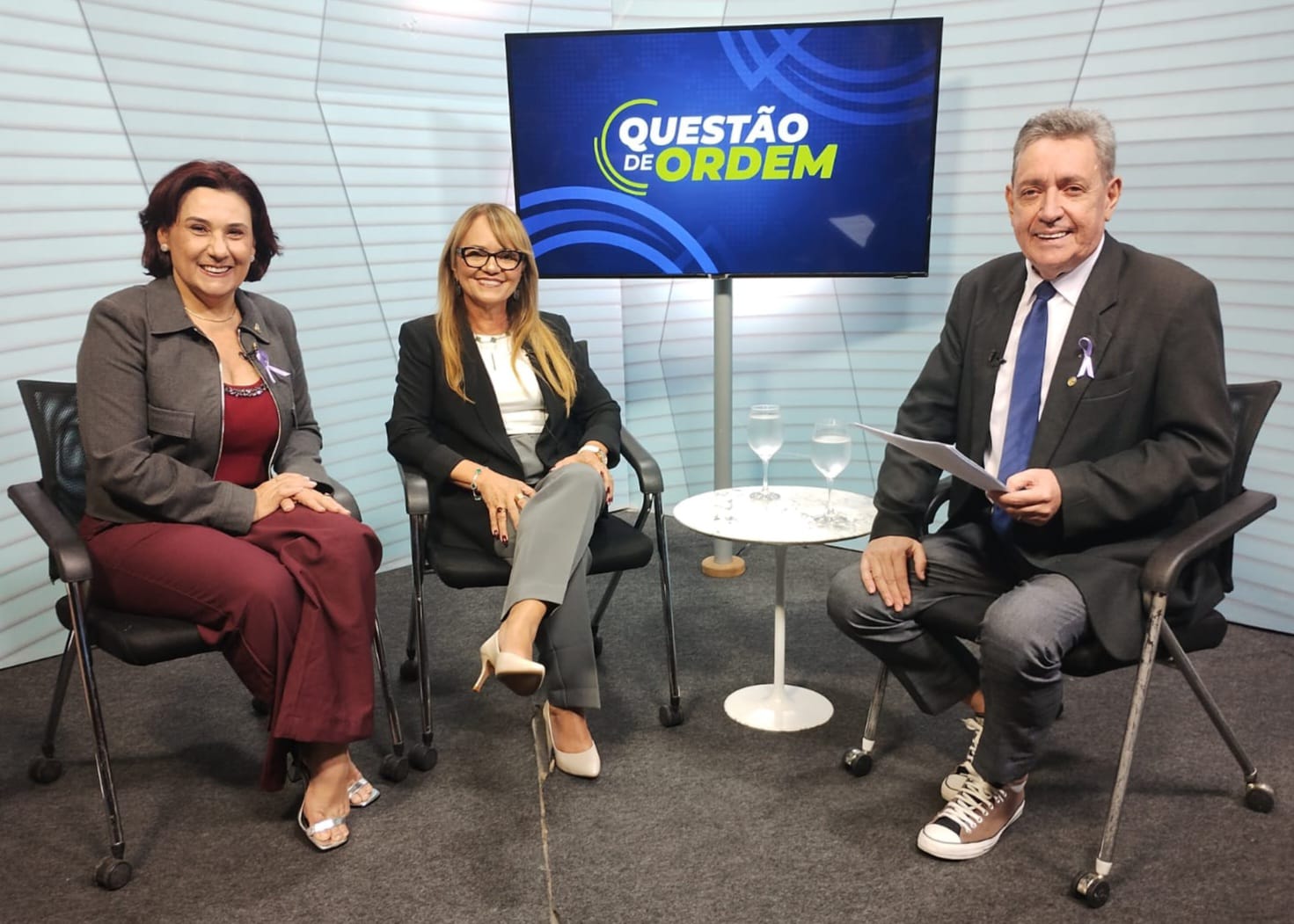 Deputada Emilia Pessoa, Olzeni Ribeiro e jornalista Renato Abreu