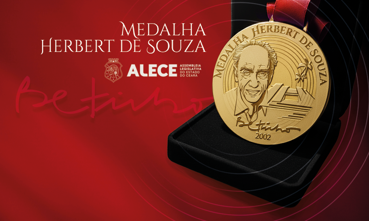 Alece realiza a entrega da Medalha Herbert de Souza à primeira-dama do Estado, Lia de Freitas