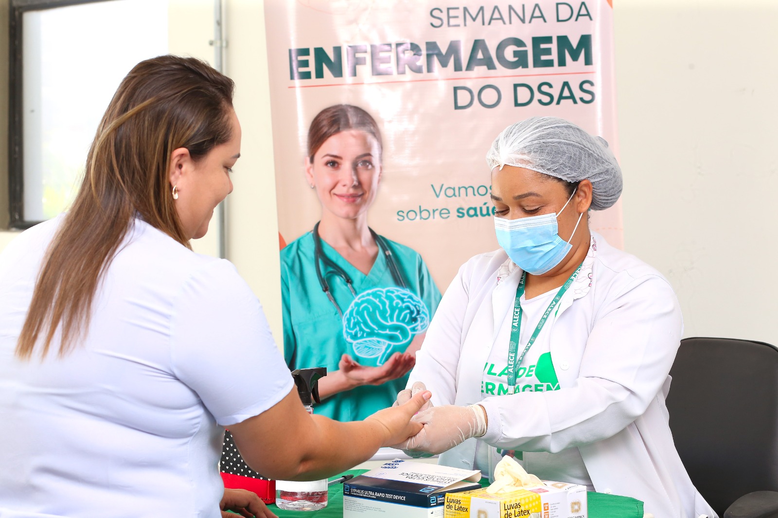 Ação realizada pelo DSAS na Semana da Enfermagem