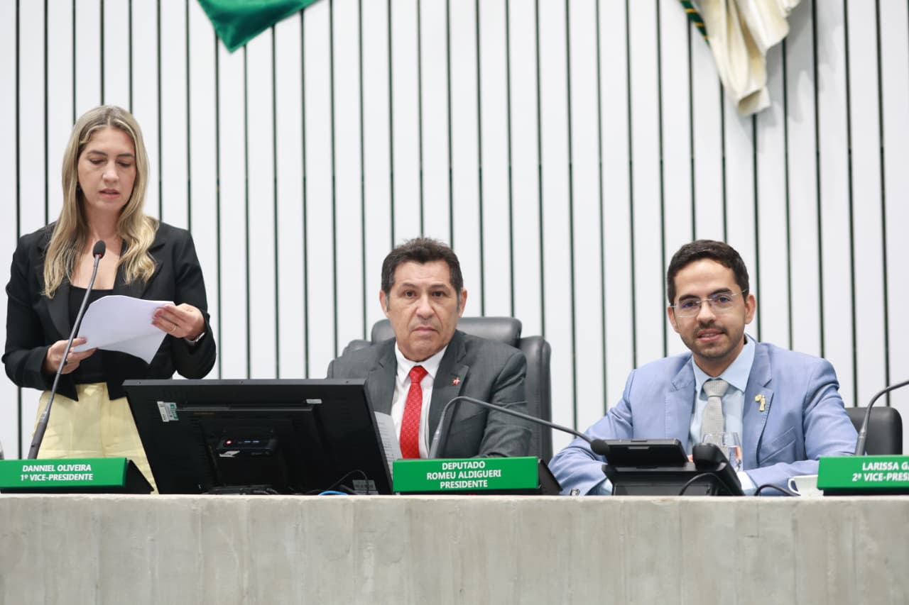 A leitura das matérias foi realizada pela deputada Larissa Gaspar (PT)