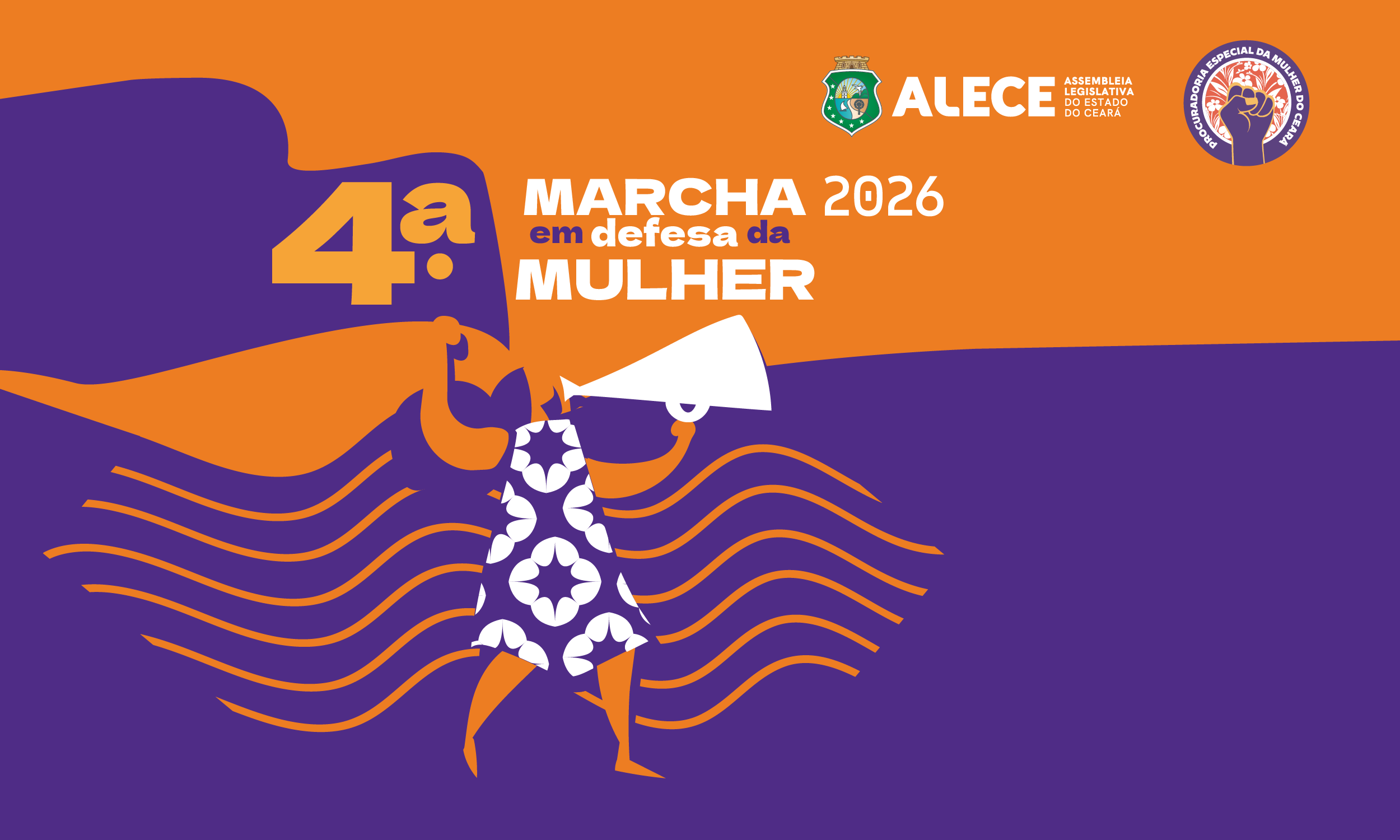 Procuradoria da Mulher da Alece abre inscrições para 4ª Marcha em Defesa das Mulheres