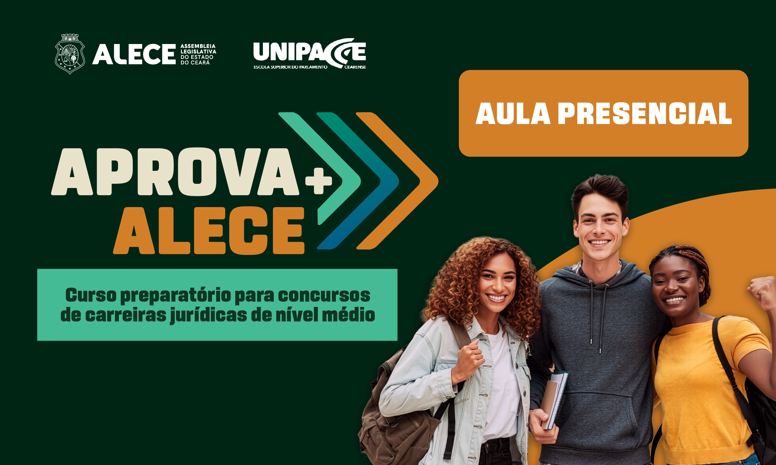 Aprova+ Alece realiza primeira aula presencial de preparação para concursos de carreiras jurídicas de nível médio