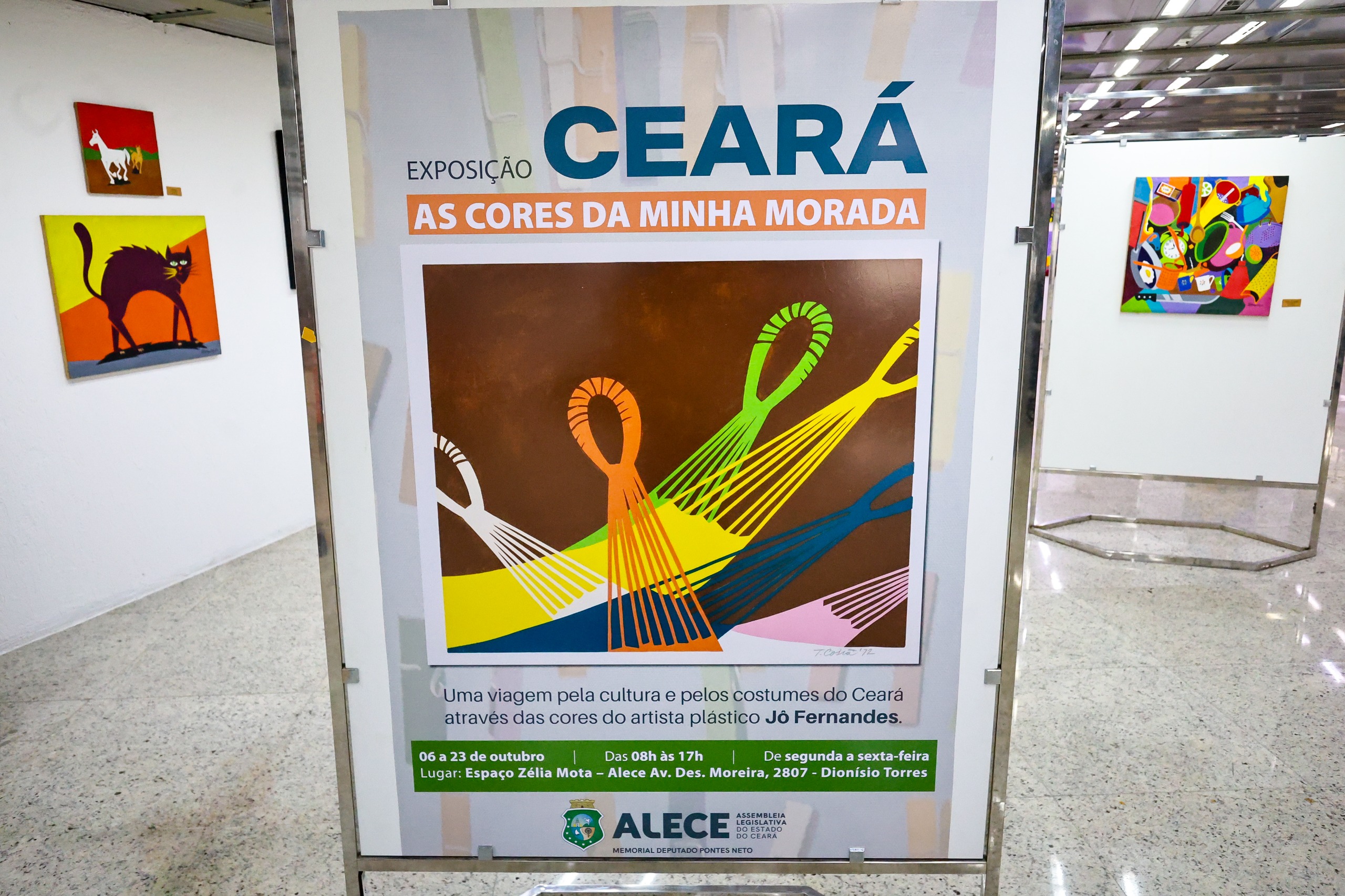 A mostra ficará disponível a visitação até o dia 23 de outubro, no Espaço Zélia Mota, na Alece