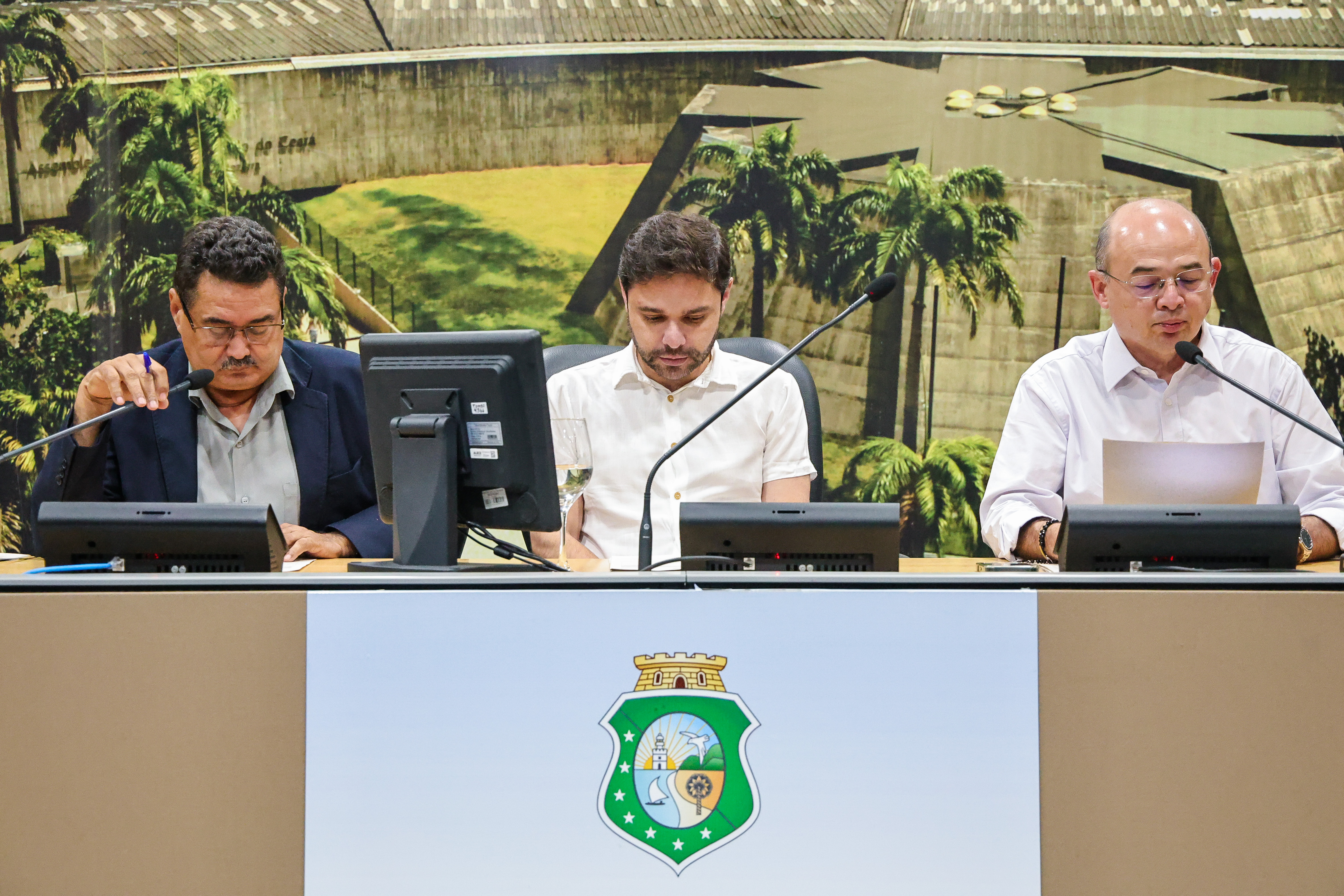 Deputados Moises Braz, Júlio César Filho e Sérgio Aguiar.