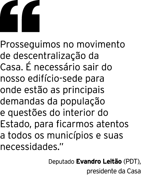  Prosseguimos no movimento de descentralização da Casa  É necessário sair do nosso edifício-sede para onde estão as p   