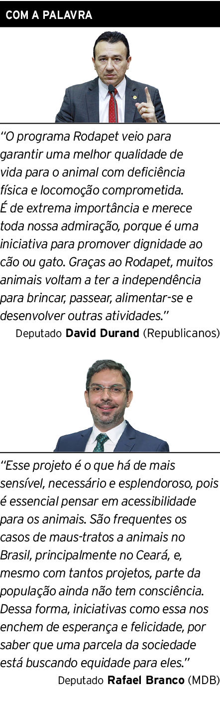 COM A PALAVRA   O programa Rodapet veio para garantir uma melhor qualidade de vida para o animal com deficiência físi   