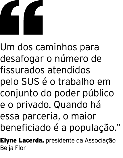  Um dos caminhos para desafogar o número de fissurados atendidos pelo SUS é o trabalho em conjunto do poder público e   