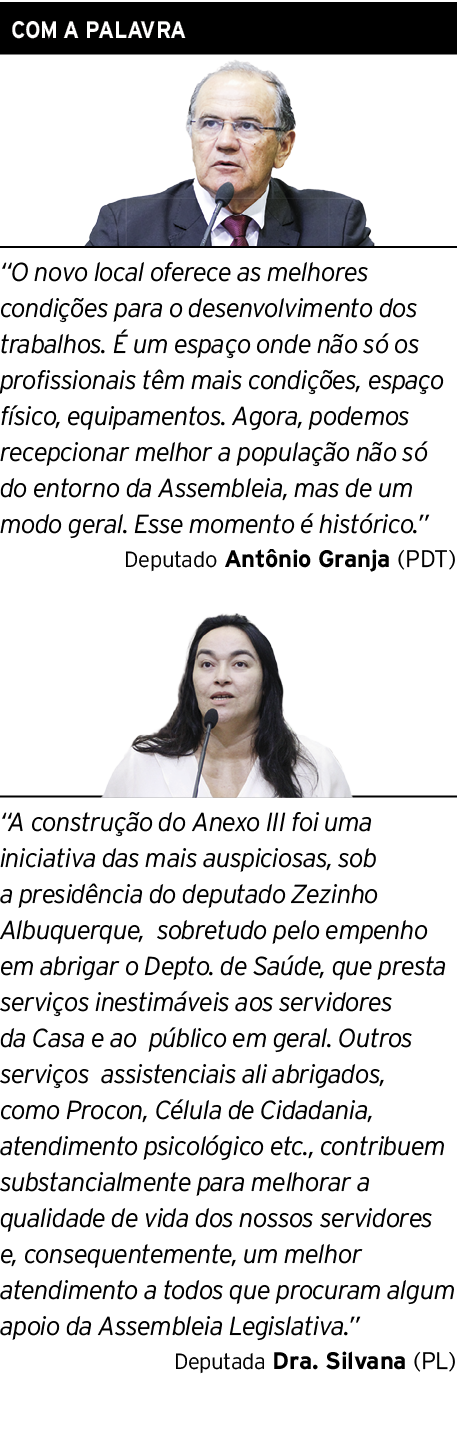 COM A PALAVRA   O novo local oferece as melhores condições para o desenvolvimento dos trabalhos  É um espaço onde não   