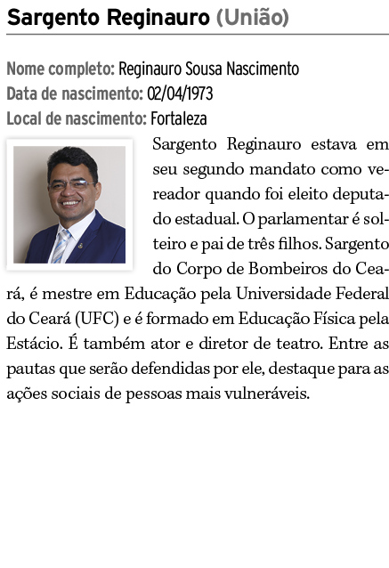 Sargento Reginauro (Uni o) Nome completo: Reginauro Sousa Nascimento Data de nascimento: 02/04/1973 Local de nascimen...