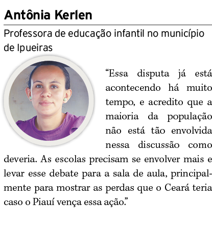 Ant nia Kerlen Professora de educa o infantil no munic pio de Ipueiras ￼“Essa disputa j  est  acontecendo h  muito t...