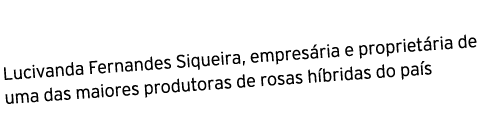 Lucivanda Fernandes Siqueira, empresária e proprietária de uma das maiores produtoras de rosas híbridas do país