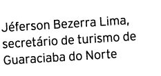 Jéferson Bezerra Lima, secretário de turismo de Guaraciaba do Norte