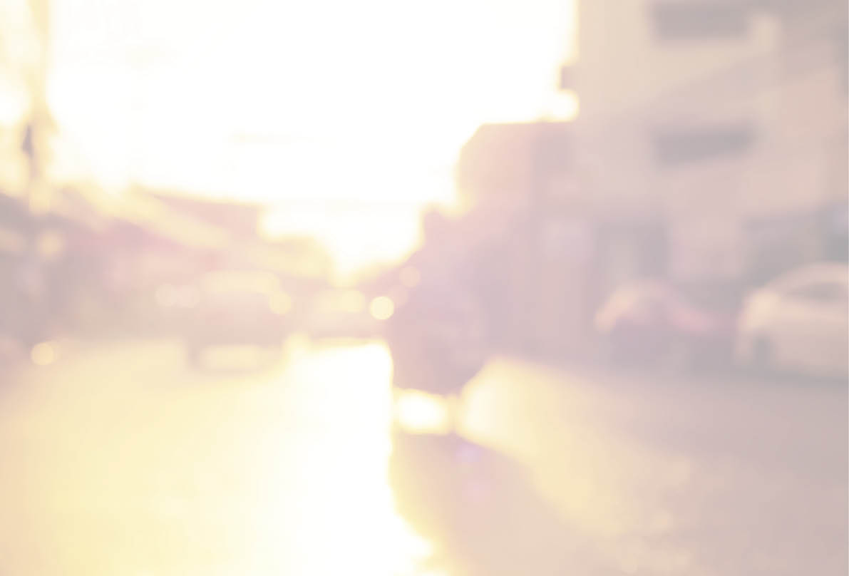 High key blurred image of street life in the city during goldren hour. Abstract blur,out of focus, bokeh image for background.