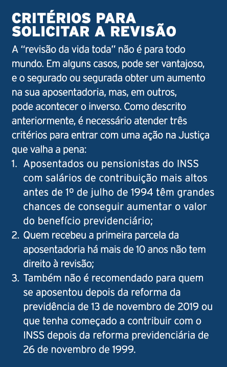 CRIT RIOS PARA SOLICITAR A REVIS O A “revis o da vida toda” n o  para todo mundo. Em alguns casos, pode ser vantajos...