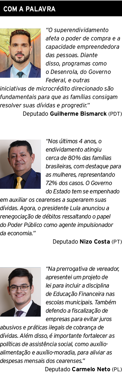 COM A PALAVRA ￼ “O superendividamento afeta o poder de compra e a capacidade empreendedora das pessoas. Diante disso,...