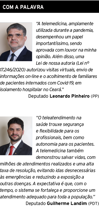 COM A PALAVRA ￼ “A telemedicina, amplamente utilizada durante a pandemia, desempenhou um papel important ssimo, sendo...